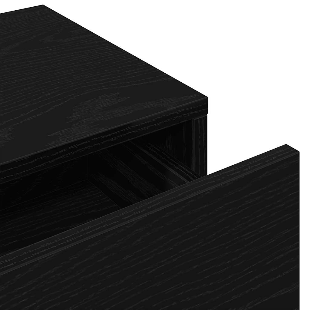 Vidaxl Wall Shelf with Drawers, Black, 60X26.5X15 Cm