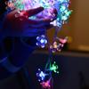 Outdoor Cherry Blossom Solar LED String Lights - Colorful Flower Decorations for Wedding and Festival