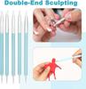 Silicone Double-Ended Dotting Pen Set for Polymer Clay Sculpting and Ceramic Crafting
