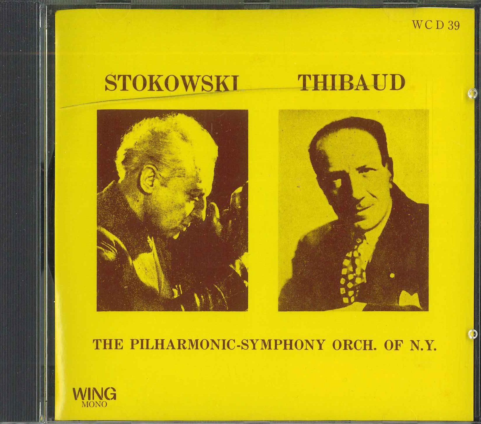 

CD THIBAUD, STOKOWSKI - Nyp CONCERT WCD39 WING Non Japan Classical Used