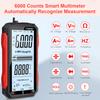 6000 Counts Smart True RMS Digital Multimeter 4.8" Large Screen AutoRanging Capacitance Ohm Hz Diode Live Check USB Repair Tools