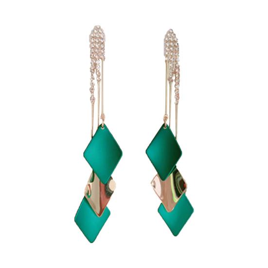 Fashionable Drop Earrings Tassel Long-lasting Contrast Colors