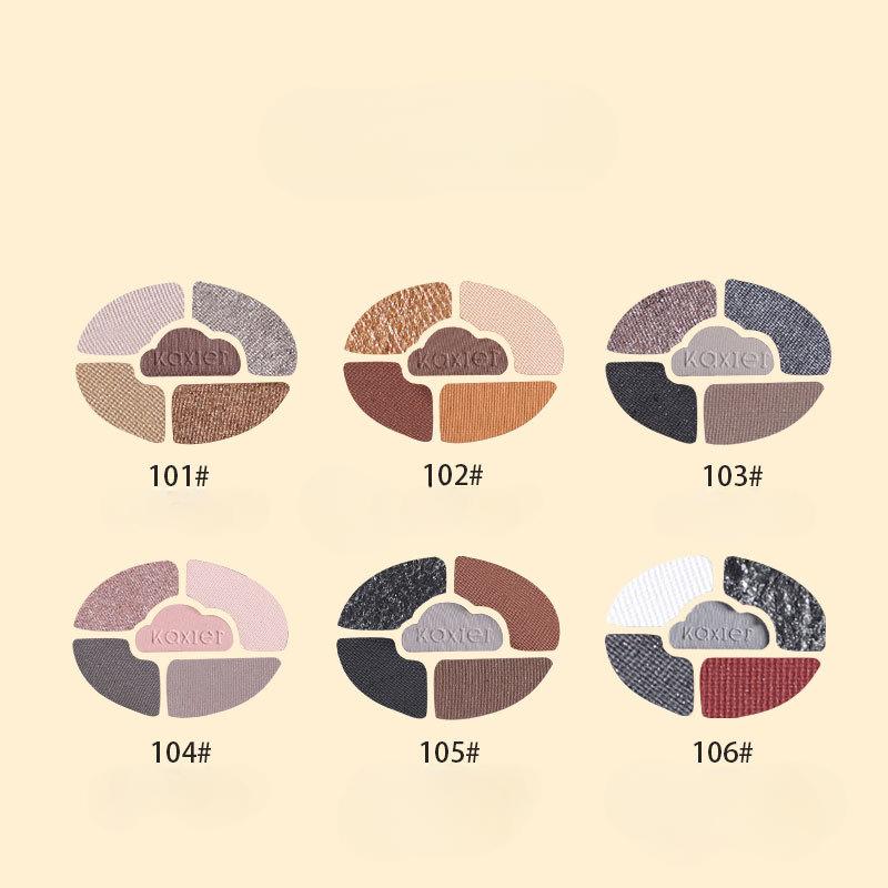 Fard de pleoape Yunduo în cinci culori, mat sidefat, anti-transpirație, de lungă durată, paletă de fard de pleoape de Halloween