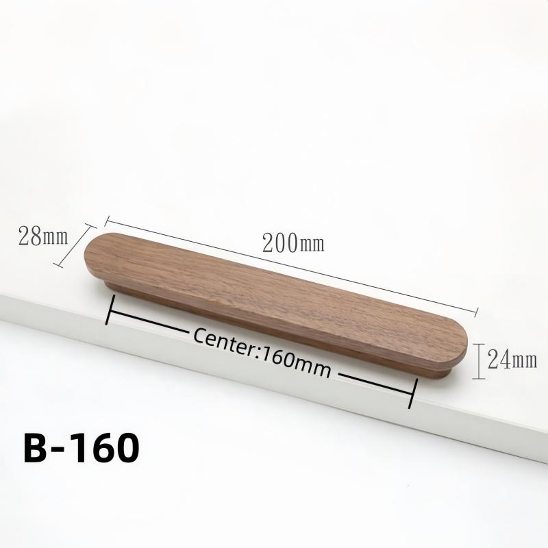 1 Stück Walnuss Holz Möbelgriffe Schubladenknöpfe Küchenschrankknöpfe Lange Schränke und Schubladen für Griffe Kleiderschrankgriffe