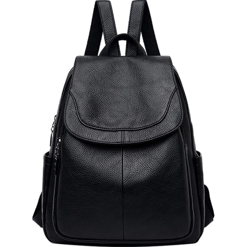 YUYULA Women s Light Luxury Cowhide Travel Backpack