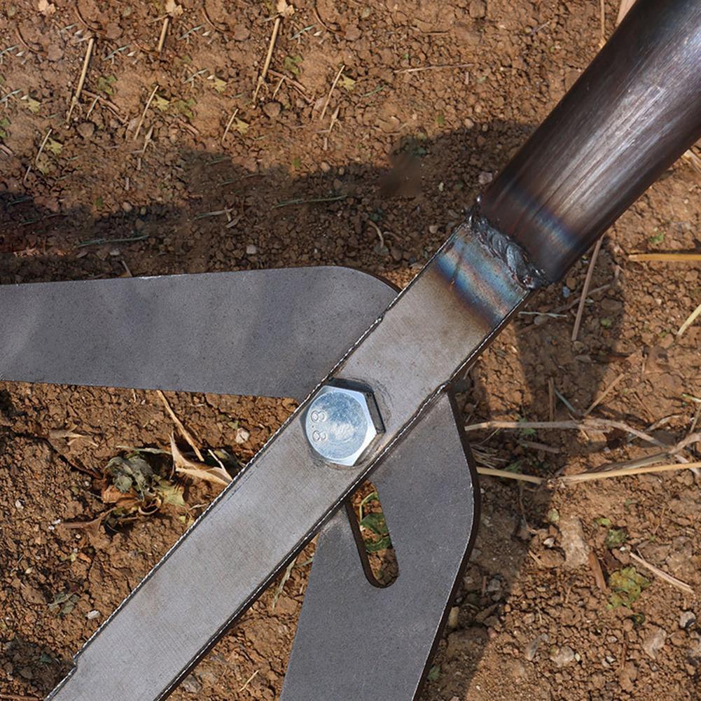 Wurzelzieher-Werkzeug für Mais Baumwolle Aubergine Paprika - Manuelles Unkrautstecher-Werkzeug mit Klemmmechanismus und ergonomischem Aluminiumgriff