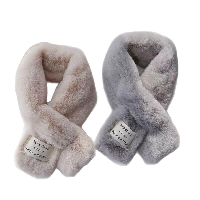 New Arrival: Soft Plush Scarf - Korean & Japanese Style, Autumn/Winter Neck Warmer for Girls
