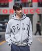 Pol Pclv Double Applique Zip-Up Hoodie_Gray