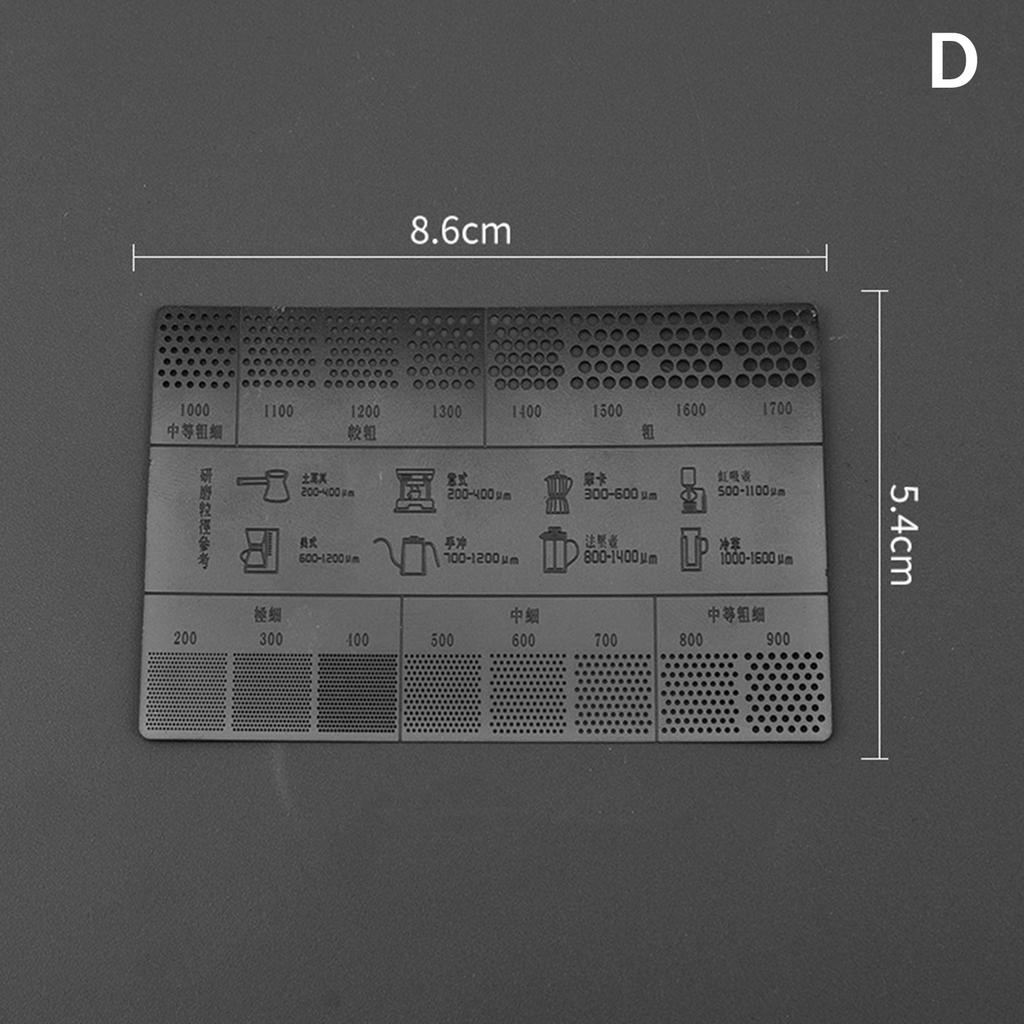 Coffee Powder Grinder Thickness Comparison Card Grinding Reference Scale Accurate Measurement Coffee Accessories