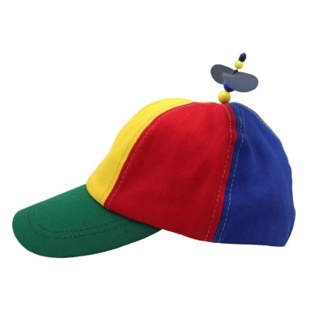 Detachable Bamboo Dragonfly Cap Cotton Colorful Helicopter Spiral Hat  Outdoor
