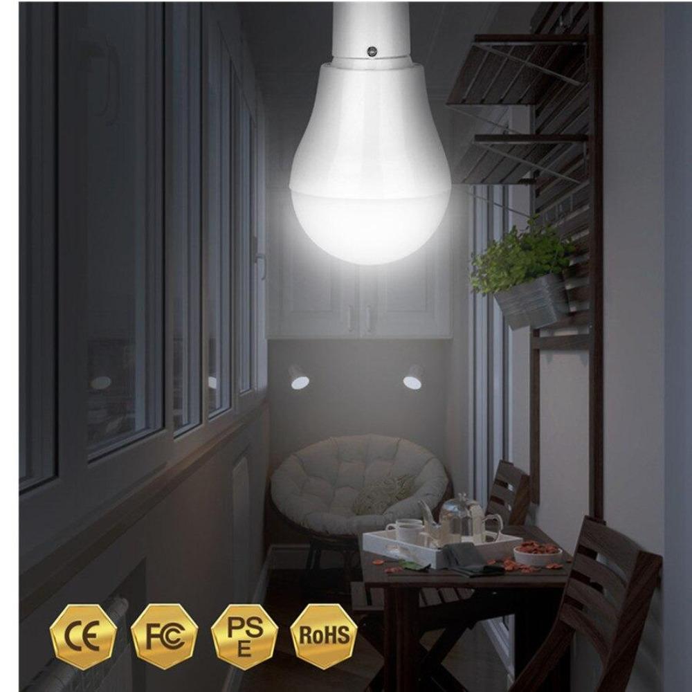 Nuova Lampadina LED a Ricarica Solare Risparmio Energetico Lampadina LED Portatile Lampada Energetica Illuminazione Casa Esterno