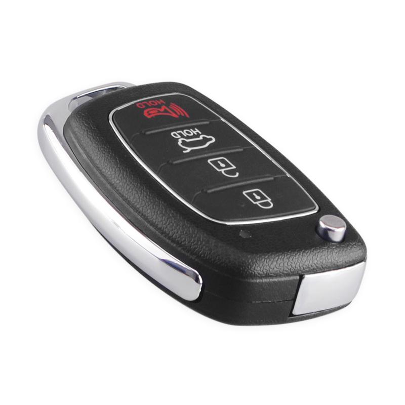 KEYYOU 20pcs Flip Car Remote Key Shell For Hyundai HB20 Santa Fe IX35 IX45 I40 Accent 3/4 Buttons Folding Key Fob Case