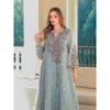 Women's Breathable Embroidered Long Dress, Cord Embroidery Casual Maxi Dress Factory Wholesale In Stock