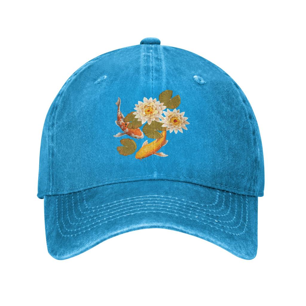 Japanese Koi Fish Japan Butterfly Baseball Cap Vintage Distressed Washed  Snapback Cap Unisex Outdoor Adjustable Hats Cap