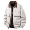 Men's Spring and Autumn New American Jacket Jacket Men's Loose Lapel Long Sleeve Casual Cargo Jacket Top Men's