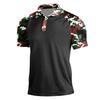 Camicia da Uomo Estiva Stampata a Maniche Corte con Collo a Revers Moda Casual da Uomo