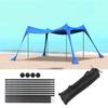 Beach Tent Sun Shelter UPF50+ Stability 4 Poles Outdoor Pop Up Beach Shade Canopy for Camping Fishin