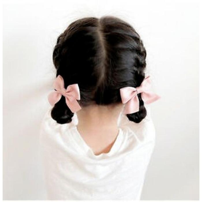 2Pcs Girls Cute Bow Hairpins Kids Sweet Hair Clips Barrettes Hair Accessories