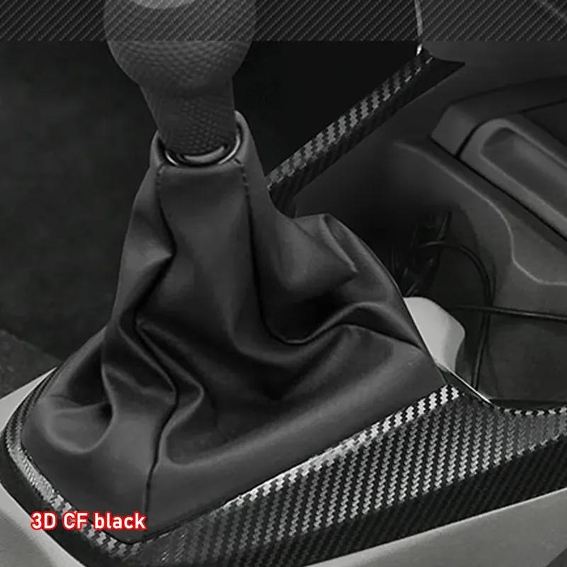Car Interior Sticker Gear Box Protective Film For Honda City 2008- 2014 Car Gear Panel Sticker Carbon Fiber Black