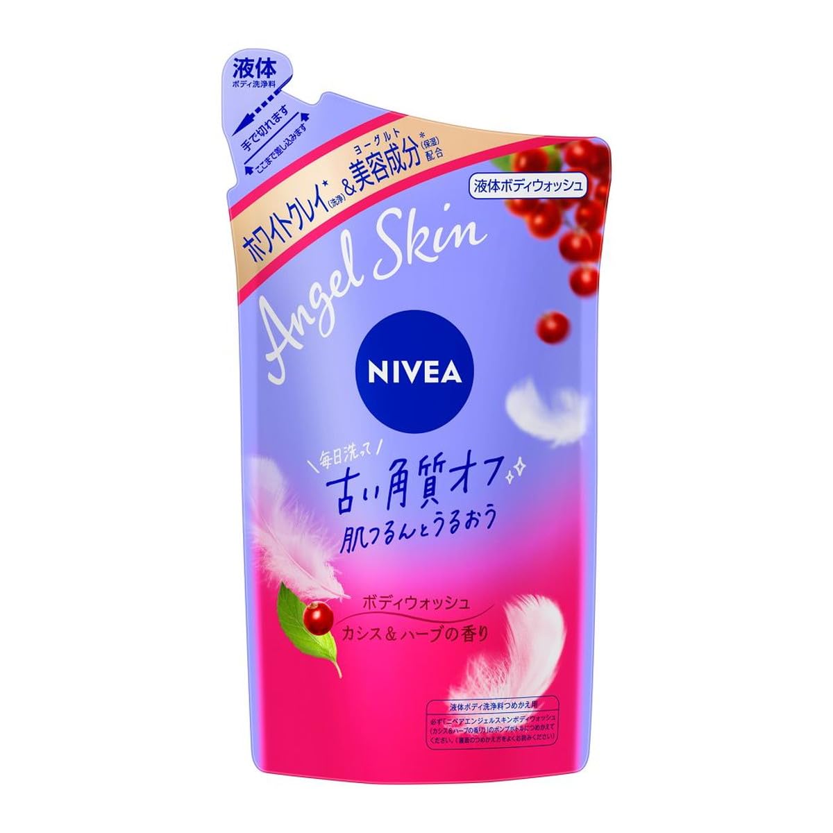 

Kao Nivea Angel Skin Body Кассис Травы 360мл x Гель для душа и аромат, Сменный блок, 3 штуки