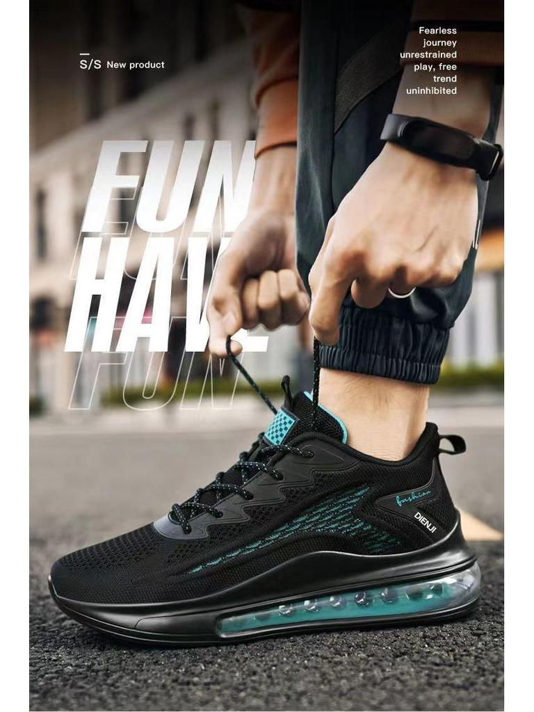 Men's Trendy Breathable Running Shoes - Comfortable, Soft Thick Sole for Autumn and Winter