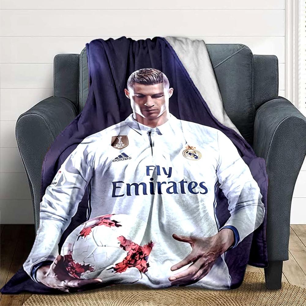 Soccer Player Action Blankets Flannel Printed Breathable Warm Throw Blanket for Home Office Bedspreads 0708a147