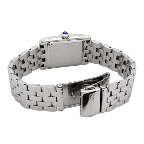 Seiko Women's Quartz Watch with Rectangular Face, Silver, SWR083, Overseas Model