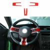 Rote Lenkradrahmen-Dekorverkleidung Zubehör für Ford Mustang 2009-2013