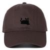 Black Cat Embroidery Soft Brim Baseball Cap - Unisex Summer Sun Hat, Outdoor Hip Hop Style