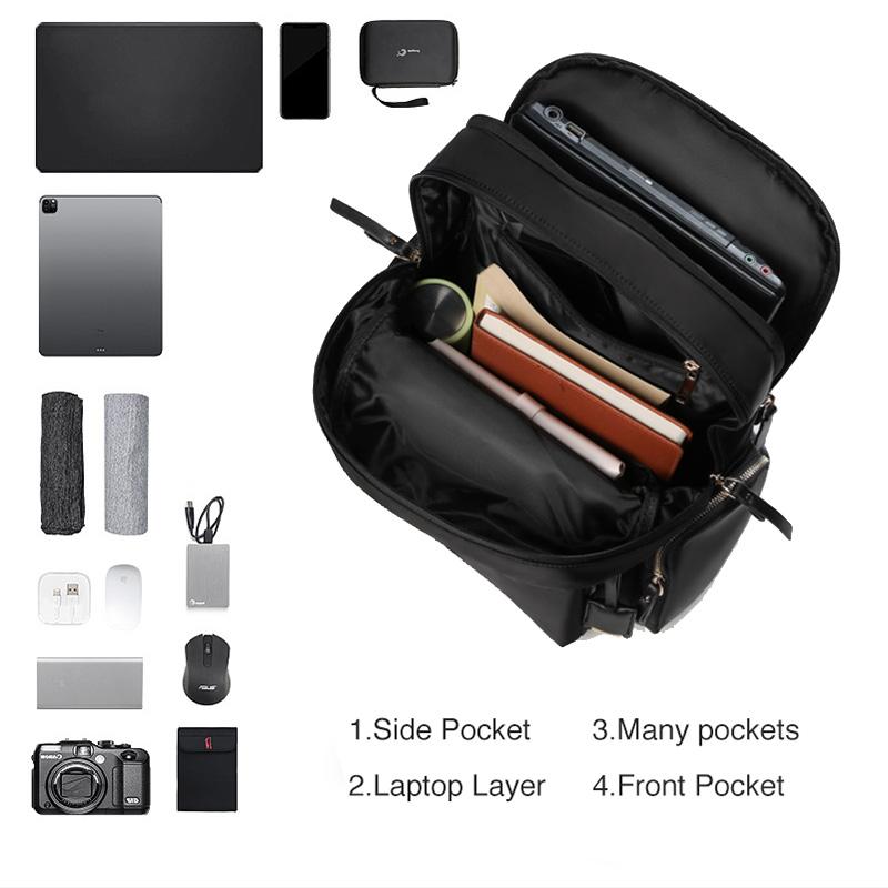 Female Backpack Breathable Waterproof Wear-Resistant Anti-Theft Business Office Bag14 Inch Laptop Backpack