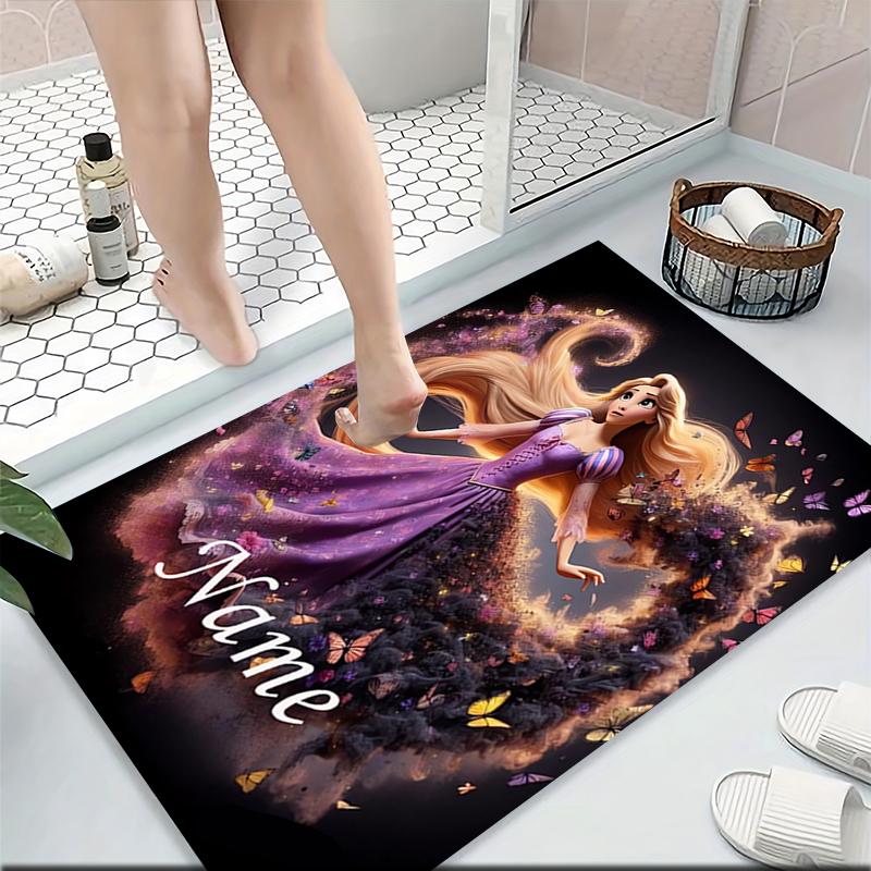 Custom Name Princesses Pastel Colors Carpet Rug Customizable Soft Washable Anti-Slip Home Living Room Sofa Mats Personalized Rug. 0909294
