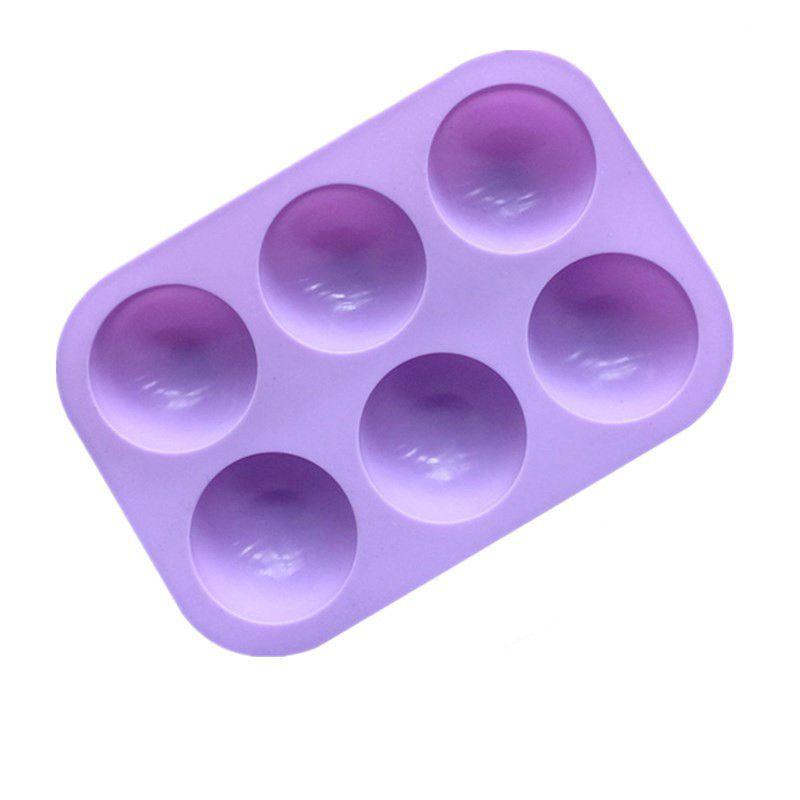 Half 6holes 3d Ball Semicircle Silicone Chocolate Mold Sphere Cake Mold Baking