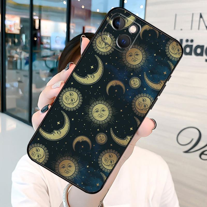 Sun Moons Star Signs Astrological Celestial Phone Case For iPhone 13 12 11 14 15 16 Pro Max Plus XR X XS MAX Back Cover