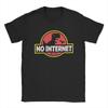 No Internet Park T-Shirt for Men Hipster Pure Cotton Tees O Neck Short Sleeve T Shirts Gift Idea Clothes
