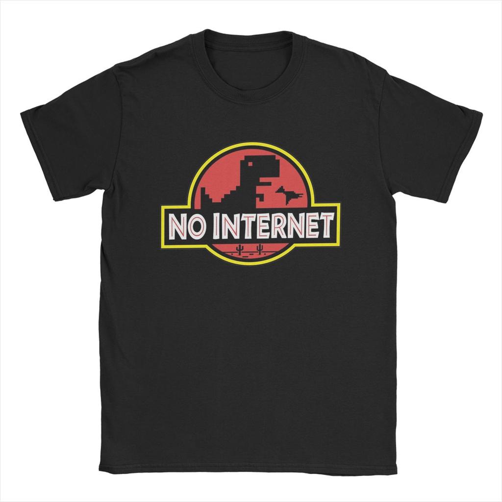 No Internet Park T-Shirt for Men Hipster Pure Cotton Tees O Neck Short Sleeve T Shirts Gift Idea Clothes