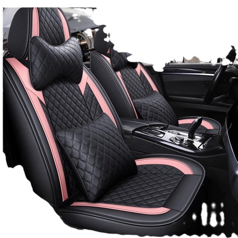Jetour X70 Plus Cool Edition Bluebird Universal Car Seat Cushion - Full Leather, Diamond Pattern, Four Seasons.