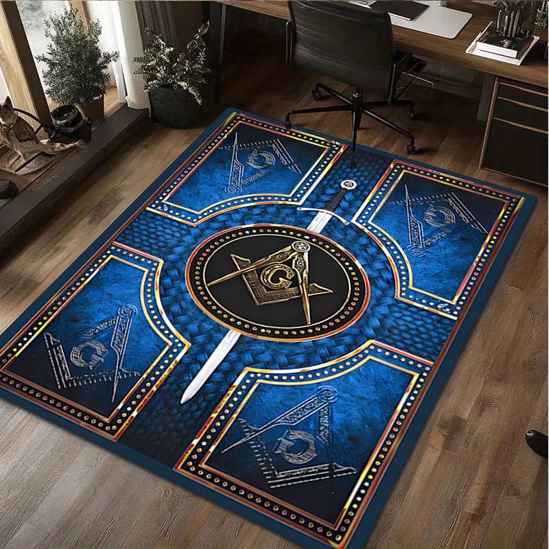Freemason 1Pc Print Rug - home decoration Carpet For Living Room Bedroom Flooring Computer Chair Area Rug