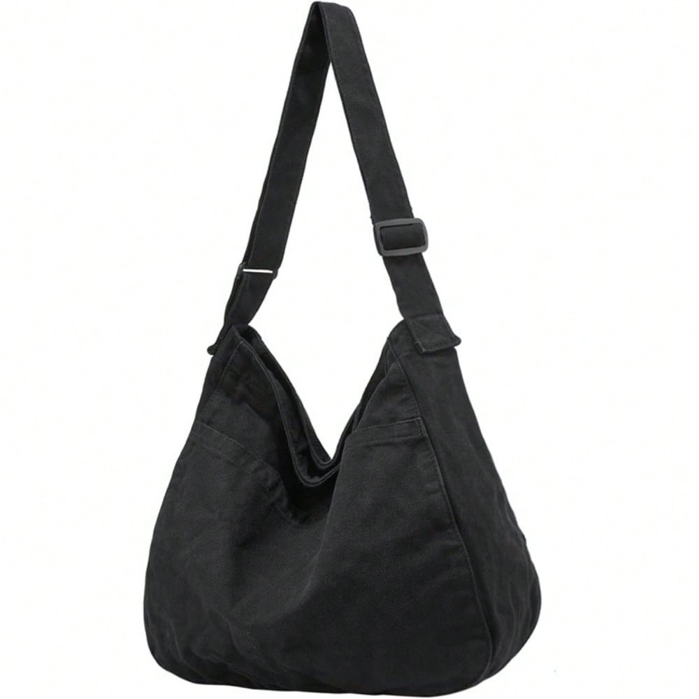 Retro Gartentasche Knödeltasche Umhängetasche Große Kapazität Pendlertasche Umhängetasche Damen Breiter Schultergurt black bunt