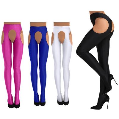 Dames lange kousen rekbare panty's leggings met open kruis