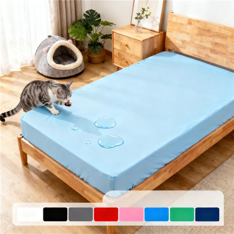 Fashion Waterproof Mattress Cover Quilted Fitted Sheet 140*200 160*200 Mattress Protector Solid Color Bed Cover