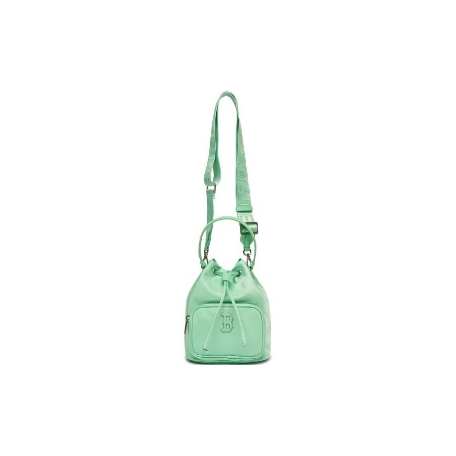 New MLB Nylon Fabric Bucket Bag, Handbag, Shoulder Bag, Crossbody Bag Unisex Mint Green 3ABMS042N-43KAL