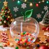 5pcs Openable Design Clear Bauble Ornament Apple Shaped Chocolate Packaging Box  Jewelry Storage