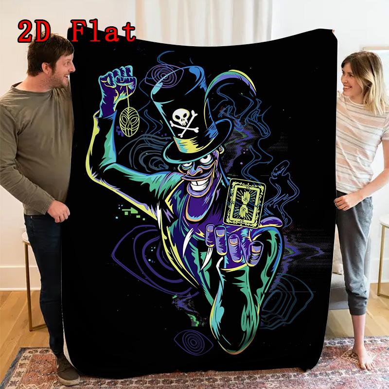 Dr. Facilier 2D Flat Pattern Flannel Blanket High quality All Seasons Warmth and Comfort Perfect for Christmas Gifts.DMT0925404
