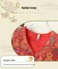 2026 Frühjahr/Herbst Damen Rote Jacquard-Weste mit Froschknöpfen - Ärmellose Oberbekleidung im Chinesischen Nationalstil