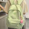 Schoolbag New Ins Wind Niche Backpack Four-leaf Clover Solid Color Versatile Junior High School Students Large-capacity Student Schoolbag