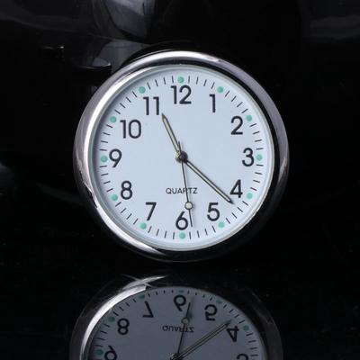 Luminous Car Dashboard Clock 40mm with Air Vent Mount, Auto Interior Quartz Clock with Night Vision Display for Vehicle Interior Decoration