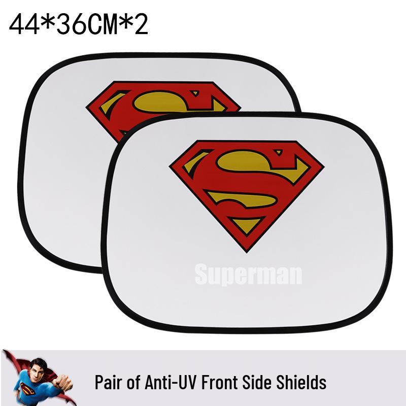 

Captain America, Superman & Batman Cartoon Car Window Sun Shades Superman Side Shade Pair