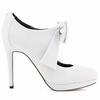 LOSLANDIFEN Nestest Fashion Women High Heels Shoes 11CM Platform Pumps Candy Color Bow Nightclub Flock Wedding  Plus Size