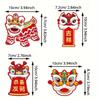 36Pcs Chinese Traditional New Year Potted Plant Decorations Paper Spring Festival New Year Pendant Party Favors Reusable