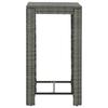 Table de bar de jardin - VIDAXL - Gris - 60,5x60,5x110,5 cm - Résine tressée - 2 places